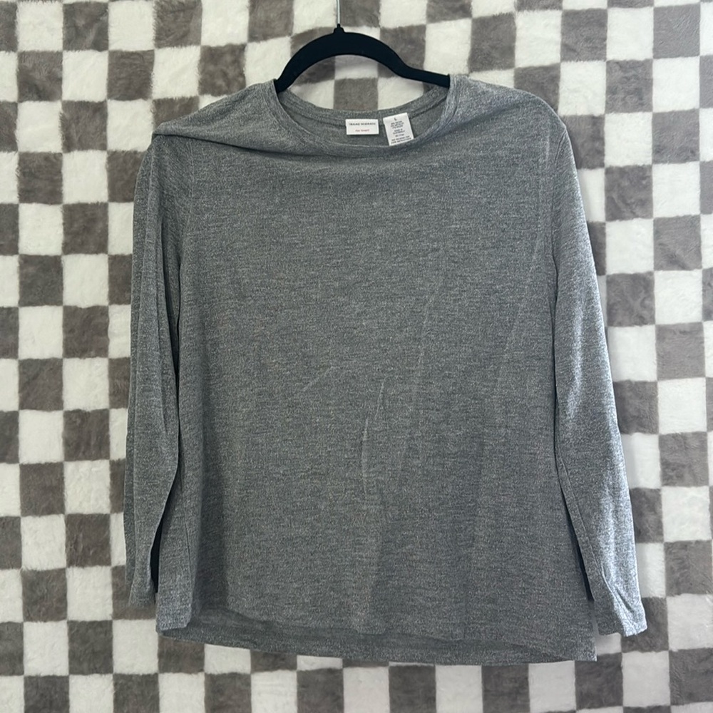 ISAAC MIRAHI large tee shirt grey with glitter vintage